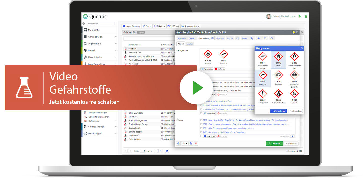 Software Für Gefahrstoffe | Quentic
