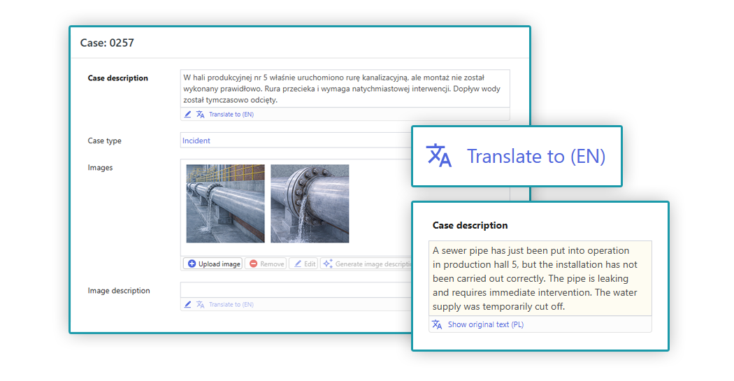 Preview Quentic AI on-demand translation